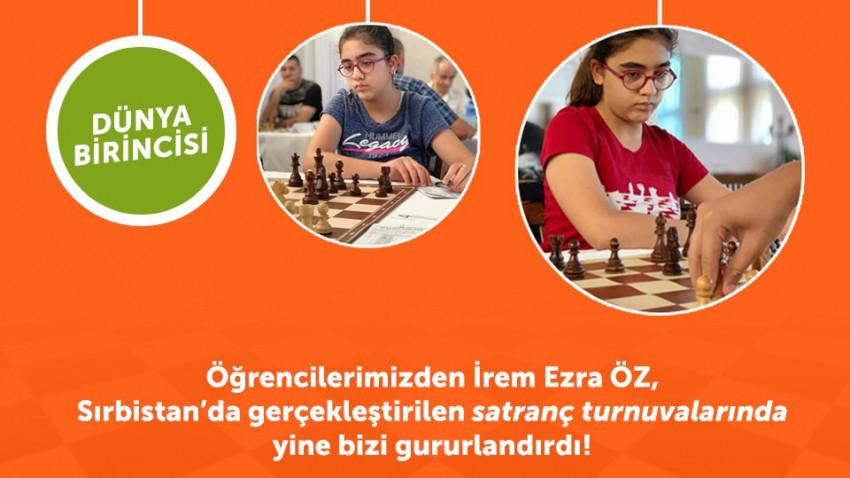 Öğrencilerimizden İrem Ezra ÖZ, Sırbistan'da gerçekleştirilen satranç turnuvalarında yine bizi g